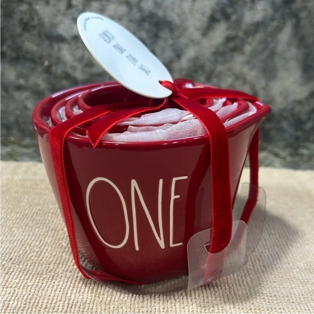 Rae Dunn Red Nested Measuring Cups Set – NWT